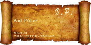Vad Péter névjegykártya