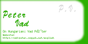 peter vad business card